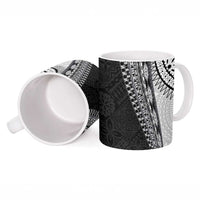 Fijian Masi Tattoos Ceramic Mug with Tapa Tribal Pattern - Polynesian Pride