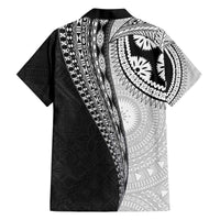 Fijian Masi Tattoos Family Matching Off The Shoulder Long Sleeve Dress and Hawaiian Shirt with Tapa Tribal Pattern - Polynesian Pride