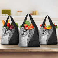 Fijian Masi Tattoos Grocery Bag with Tapa Tribal Pattern - Polynesian Pride