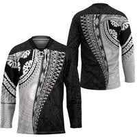 Fijian Masi Tattoos Hockey Jersey with Tapa Tribal Pattern LT03 - Polynesian Pride