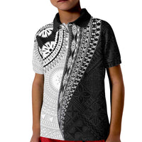 Fijian Masi Tattoos Kid Polo Shirt with Tapa Tribal Pattern - Polynesian Pride