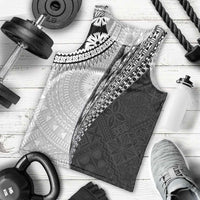 Fijian Masi Tattoos Men Tank Top with Tapa Tribal Pattern - Polynesian Pride