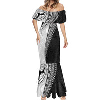 Fijian Masi Tattoos Mermaid Dress with Tapa Tribal Pattern - Polynesian Pride