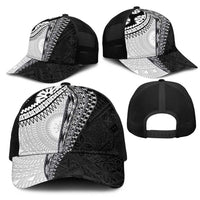 Fijian Masi Tattoos Mesh Trucker Cap with Tapa Tribal Pattern LT03 - Polynesian Pride
