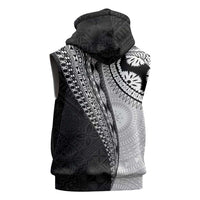 Fijian Masi Tattoos Sleeveless Hoodie with Tapa Tribal Pattern - Polynesian Pride