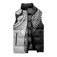 Fijian Masi Tattoos Sleeveless Puffer Jacket with Tapa Tribal Pattern - Polynesian Pride