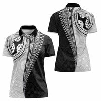 Fijian Masi Tattoos Women Polo Shirt with Tapa Tribal Pattern - Polynesian Pride
