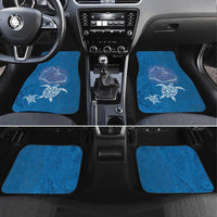 Cook Islands Manihiki Atoll Car Mats Maori Turtle and Polynesian Pattern LT03 Set 4pcs Blue - Polynesian Pride