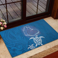 Cook Islands Manihiki Atoll Rubber Doormat Maori Turtle and Polynesian Pattern LT03 - Polynesian Pride
