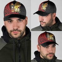 Papua New Guinea Christmas Classic Cap Funny Melanesian Santa with Bird-of-paradise Tribal Style - Polynesian Pride