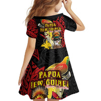 Papua New Guinea Christmas Family Matching Tank Maxi Dress and Hawaiian Shirt Funny Melanesian Santa with Bird-of-paradise Tribal Style - Polynesian Pride