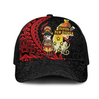Papua New Guinea Christmas Mesh Trucker Cap Funny Melanesian Santa with Bird-of-paradise Tribal Style - Polynesian Pride