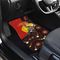 Australia and Papua New Guinea Together Car Mats Bird-of-paradise and Kangaroo with Oro Tapa and Aboriginal Art Motifs - Polynesian Pride