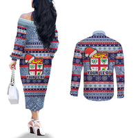 custom-fiji-christmas-couples-matching-off-the-shoulder-long-sleeve-dress-and-long-sleeve-button-shirts-fijian-santa-and-coat-of-arms-mix-tapa-pattern-striped-style