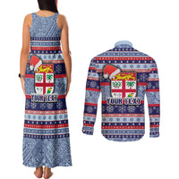 custom-fiji-christmas-couples-matching-tank-maxi-dress-and-long-sleeve-button-shirts-fijian-santa-and-coat-of-arms-mix-tapa-pattern-striped-style