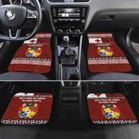 Tongan Culture Car Mats Ngatu Art Tattoo and Emblem of Tonga LT03 Set 4pcs Red - Polynesian Pride
