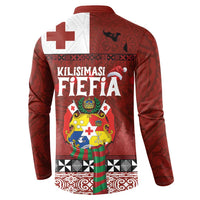 Tongan Christmas Button Sweatshirt Kilisimasi Fiefia with Ngatu Art Tattoo LT03 - Polynesian Pride