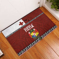 Tongan Christmas Rubber Doormat Kilisimasi Fiefia with Ngatu Art Tattoo LT03 - Polynesian Pride