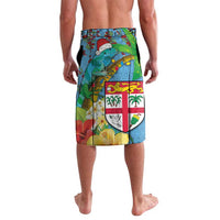 Fijians Iguana Tagimoucia Christmas Lavalava Christmas Palm Tree and Hibiscus