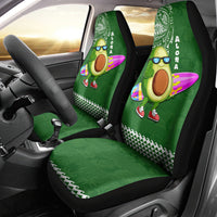 Hawaii Car Seat Cover Aloha Funny Avocado Mix Kakau Hawaiian Tribal LT03 - Polynesian Pride