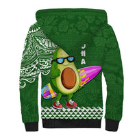 Hawaii Sherpa Hoodie Aloha Funny Avocado Mix Kakau Hawaiian Tribal LT03 - Polynesian Pride