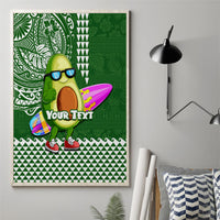 Aloha Avocado Funny Fruits Custom Canvas Wall Art Mix Hawaiian Kakau Tribal LT03 - Polynesian Pride