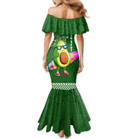 Aloha Avocado Funny Fruits Custom Family Matching Mermaid Dress and Hawaiian Shirt Mix Hawaiian Kakau Tribal LT03 - Polynesian Pride