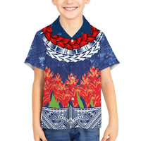 Samoan Tapa Hawaiian Shirt Ula Fala and Teuila Flower LT03 - Polynesian Pride