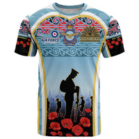 Royal New Zealand Air Force ANZAC Day T Shirt Te Tauaarangi o Aotearoa LT03 Blue - Polynesian Pride