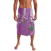 Hawaii Aloha Turtle Hibiscus and Leaves Lavalava with Polynesian and Kakau Tattoos Lilac Color LT03 Purple - Polynesian Pride