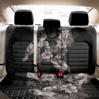 Hawaii Aloha Turtle Hibiscus and Leaves Back Car Seat Cover with Polynesian and Kakau Tattoos Black Color - Polynesian Pride