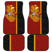 Papua New Guinea Independence Day Car Mats Birds-of-Paradise Melanesian Tattoos Tropical Plants