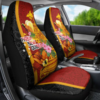 Papua New Guinea Independence Day Car Seat Cover Birds-of-Paradise Melanesian Tattoos Tropical Plants