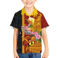 Papua New Guinea Independence Day Hawaiian Shirt Birds-of-Paradise Melanesian Tattoos Tropical Plants