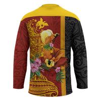 Papua New Guinea Independence Day Hockey Jersey Birds-of-Paradise Melanesian Tattoos Tropical Plants