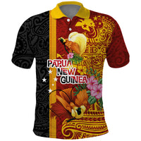 Papua New Guinea Independence Day Polo Shirt Birds-of-Paradise Melanesian Tattoos Tropical Plants