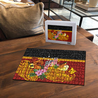 Papua New Guinea Independence Day Puzzle Birds-of-Paradise Melanesian Tattoos Tropical Plants
