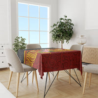 Papua New Guinea Independence Day Tablecloth Birds-of-Paradise Melanesian Tattoos Tropical Plants