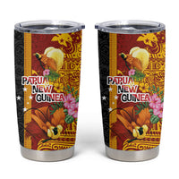 Papua New Guinea Independence Day Tumbler Cup Birds-of-Paradise Melanesian Tattoos Tropical Plants