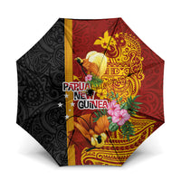 Papua New Guinea Independence Day Umbrella Birds-of-Paradise Melanesian Tattoos Tropical Plants