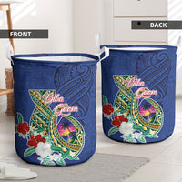 Guam Chamorro Laundry Basket Tribal Latte Stone and Seal Artwork Polynesian Patterns