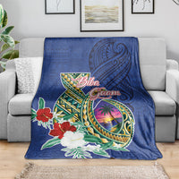 Guam Chamorro Blanket Tribal Latte Stone and Seal Artwork Polynesian Patterns