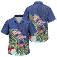 Guam Chamorro Family Matching Off The Shoulder Long Sleeve Dress and Hawaiian Shirt Tribal Latte Stone and Seal Artwork Polynesian Patterns LT03 Son's Shirt Multicolor - Polynesian Pride