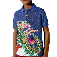 Guam Chamorro Kid Polo Shirt Tribal Latte Stone and Seal Artwork Polynesian Patterns