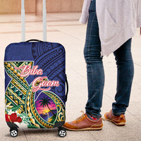 Guam Chamorro Luggage Cover Tribal Latte Stone and Seal Artwork Polynesian Patterns