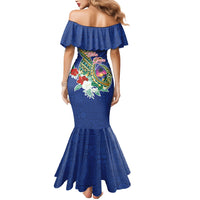 Guam Chamorro Mermaid Dress Tribal Latte Stone and Seal Artwork Polynesian Patterns
