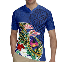 Guam Chamorro Rugby Jersey Tribal Latte Stone and Seal Artwork Polynesian Patterns