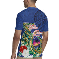 Guam Chamorro Rugby Jersey Tribal Latte Stone and Seal Artwork Polynesian Patterns