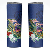 Guam Chamorro Skinny Tumbler Tribal Latte Stone and Seal Artwork Polynesian Patterns