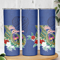 Guam Chamorro Skinny Tumbler Tribal Latte Stone and Seal Artwork Polynesian Patterns